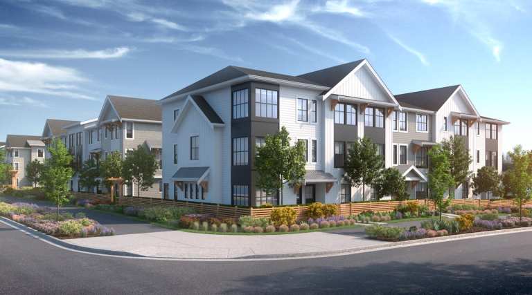 Rendering of Heath townhomes