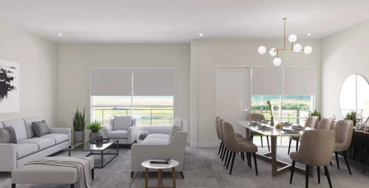 Rendering of The Peak At Mountain View Townhomes Living Area