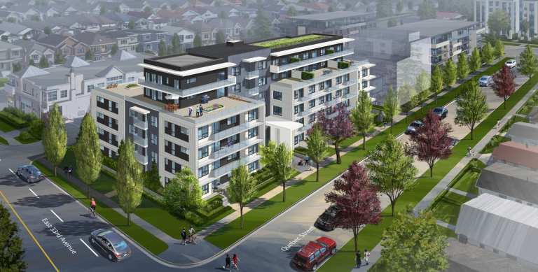 Rendering of Bailey East Vancouver development