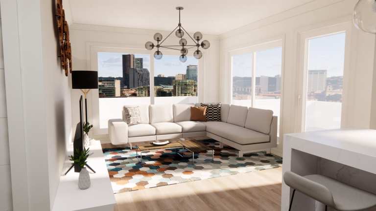 Rendering of Skyeview Living Room