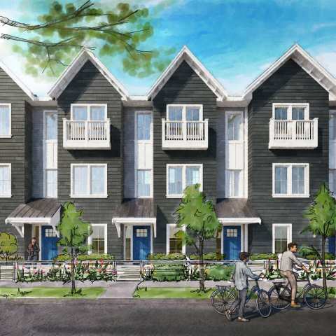 Drawing Of Willow And Glen Townhomes