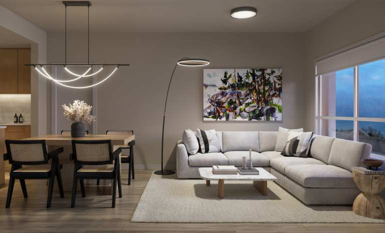 Rendering of Lennox Living Room