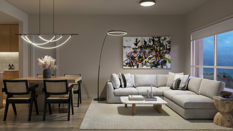 Rendering of Lennox Living Room