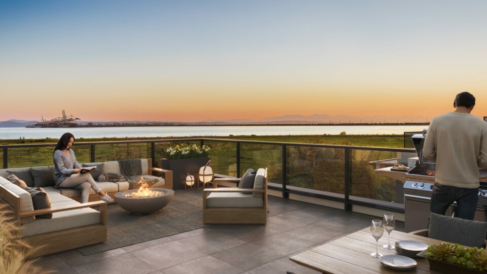 Ocean Row Rooftop lounge with ocean views