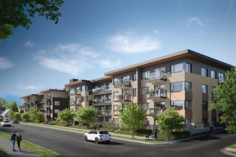 Rendering of Earl condos & townhomes project