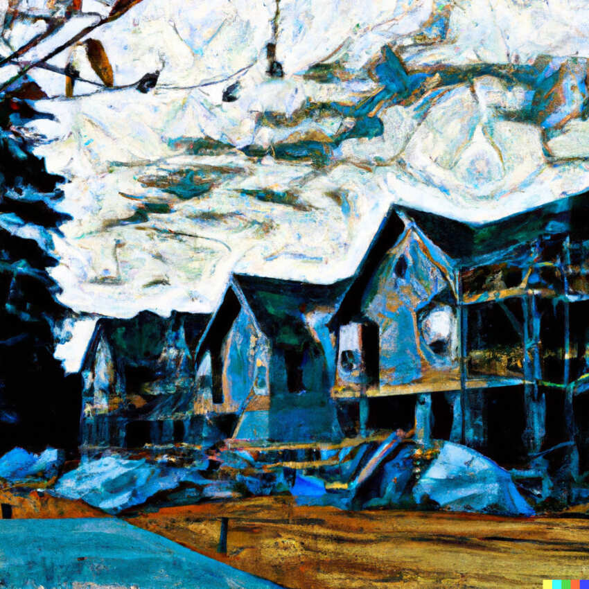 An impressionistic image of Surrey presale townhouses. Surrey presale townhomes are all over the city but more so in lower density areas.