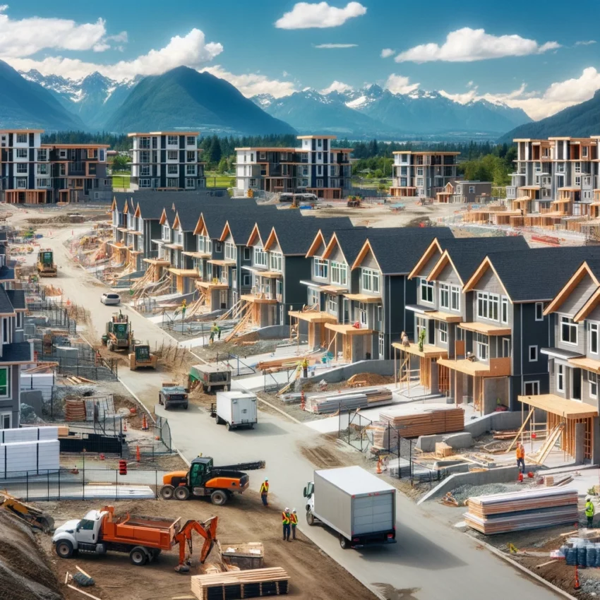 This is a stylized image of new townhomes Chilliwack has to offer. Chilliwack new construction townhouses and Chilliwack presale townhomes can be found on this page.