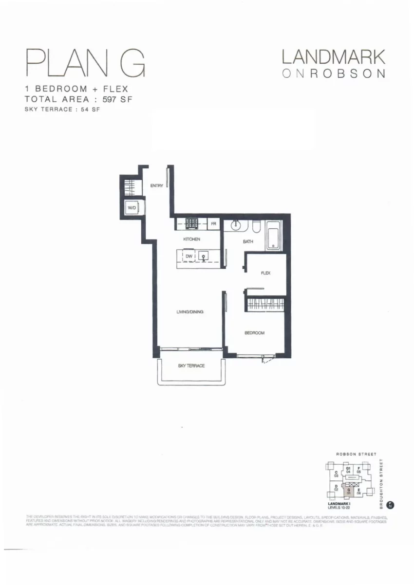1482 Robson Street & 1408 Robson Street - Landmark on Robson Floor Plans - Vancouver New Condos