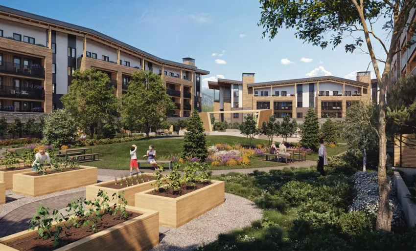 Three Summits Squamish By Polygon Homes Courtyard