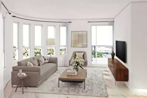 Vertex North Vancouver Condos Living Room