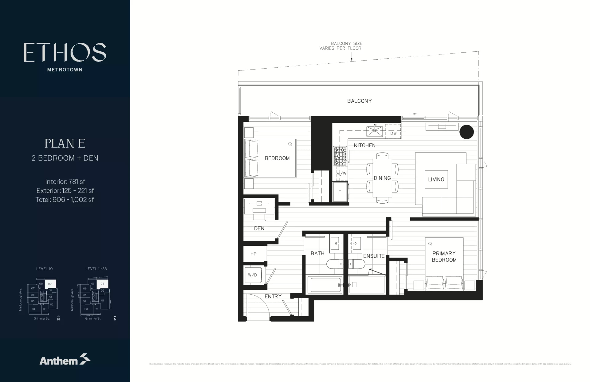 Ethos Metrotown Floor Plan E