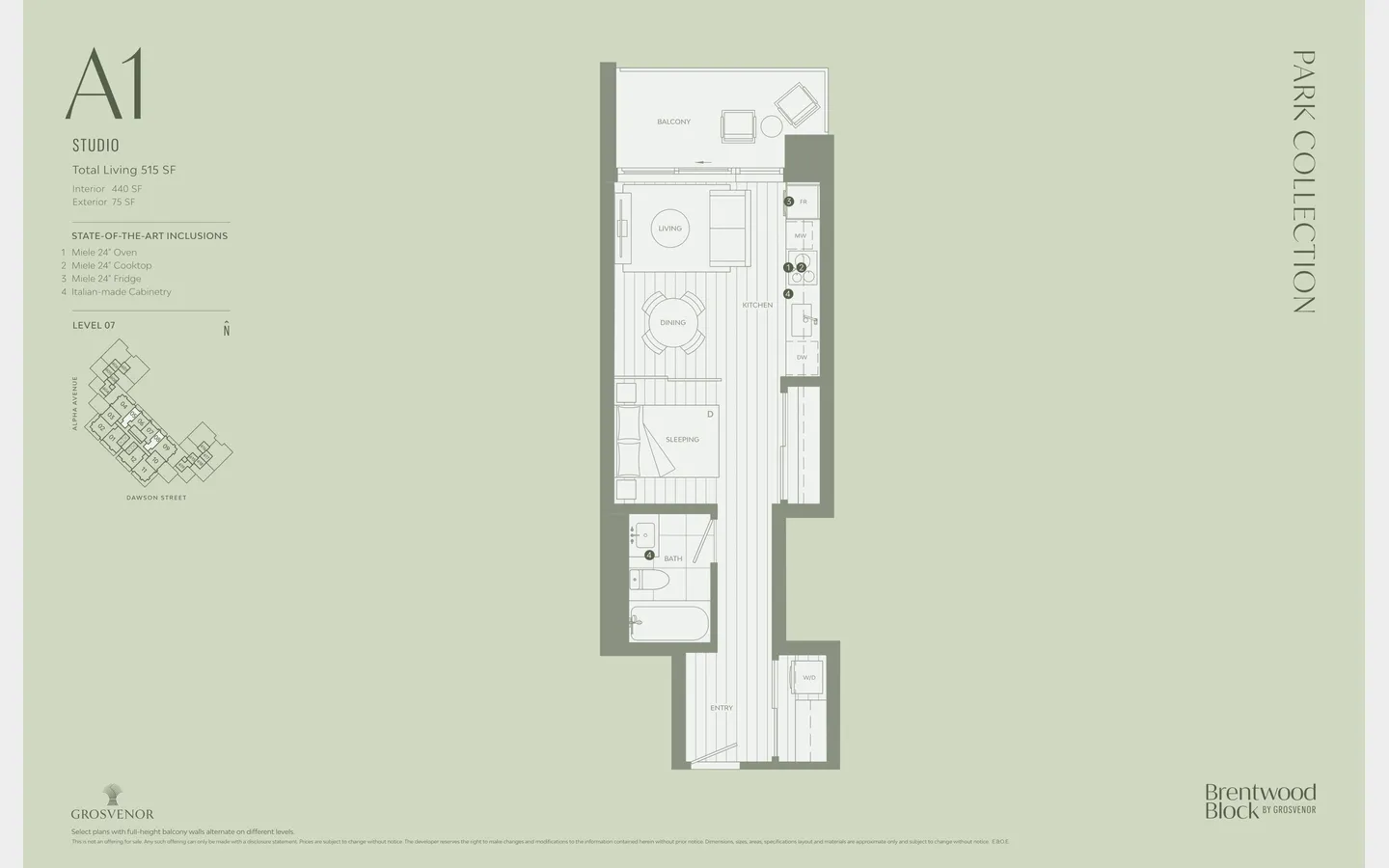 The Residences at Brentwood Block Floor Plan