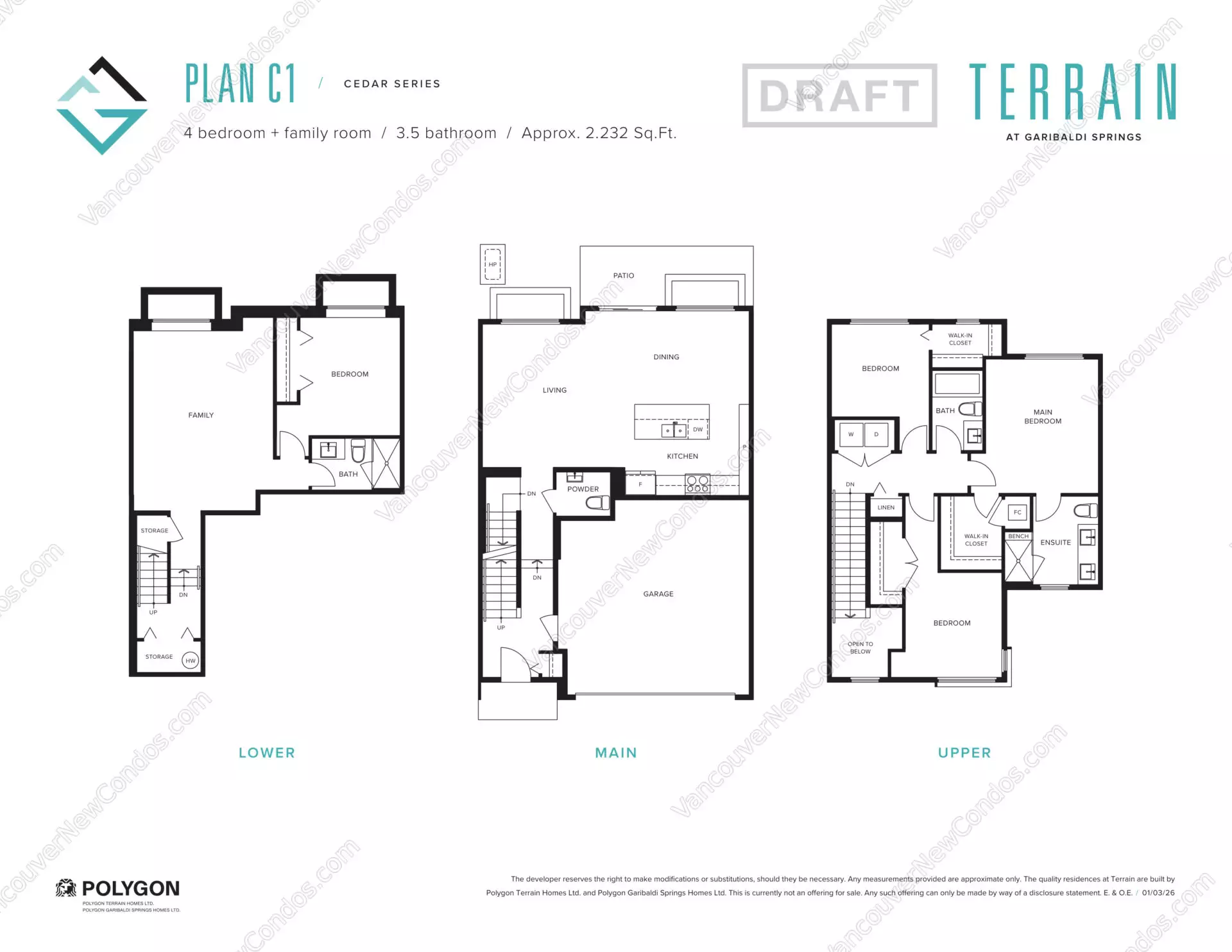 Terrain at Garibaldi Springs - Plan C1 ( 4 Bedroom )