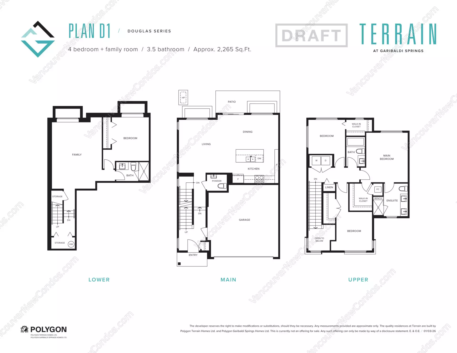 Terrain at Garibaldi Springs - Plan D1 ( 4 Bedroom )