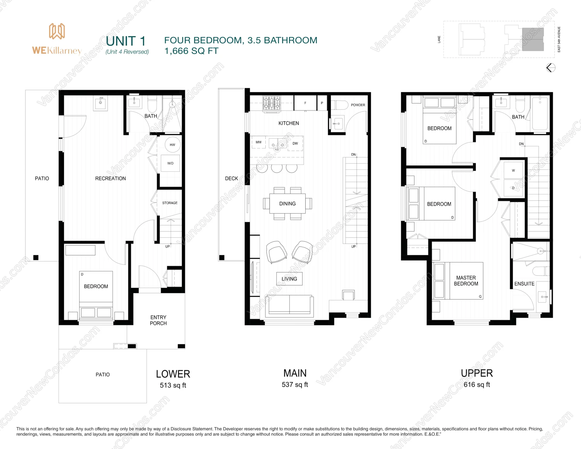 WeKillarney - Plan UNIT-1 ( 4 Bedroom )