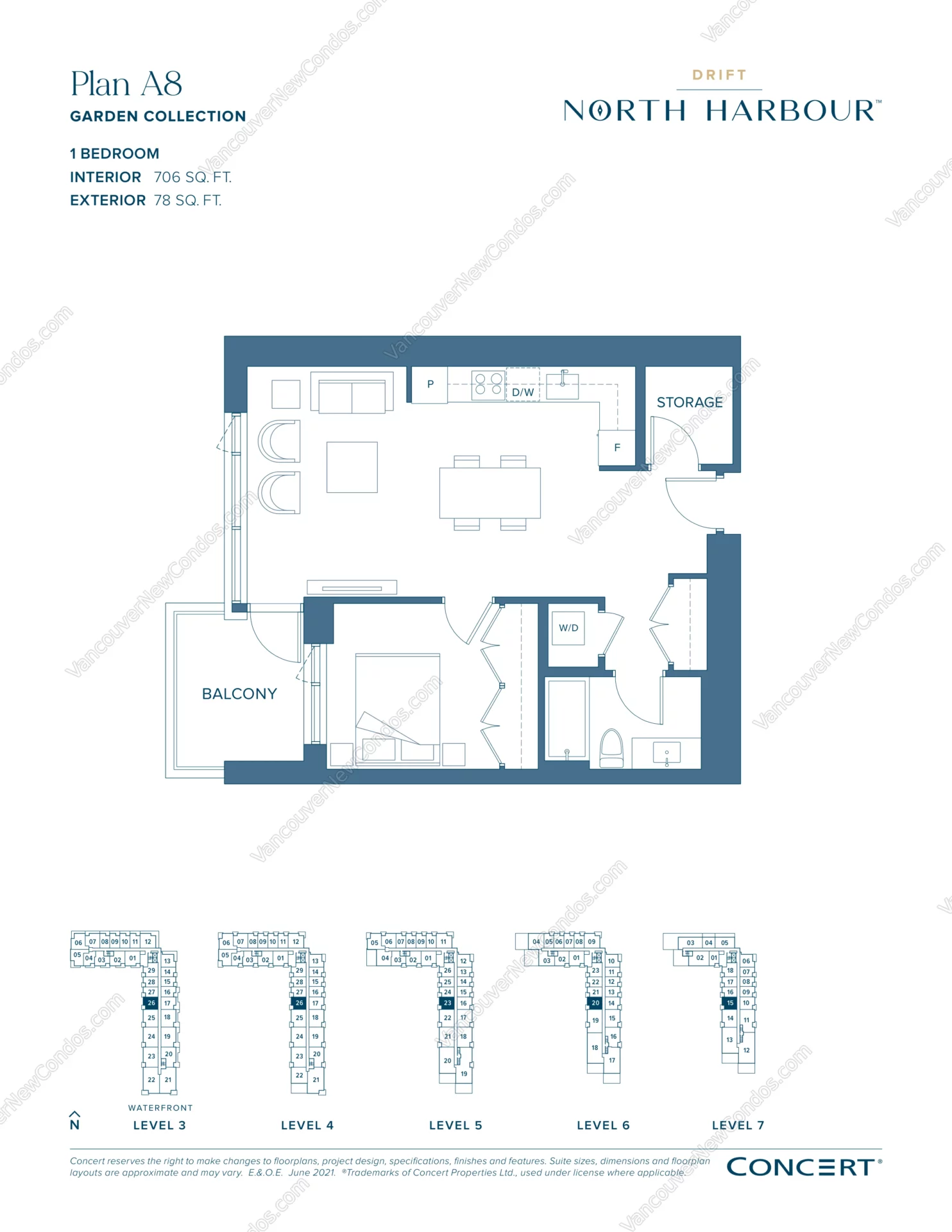 Drift at North Harbour - Plan A8 ( 1 Bedroom )