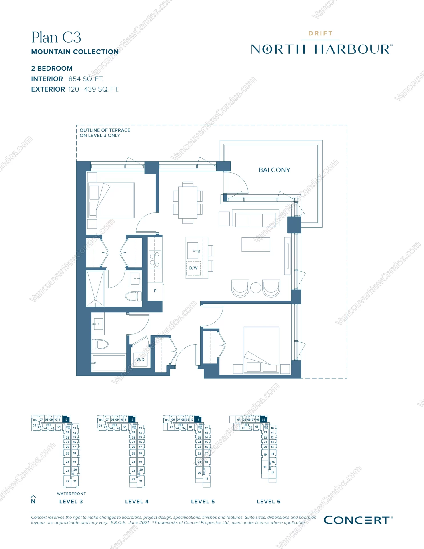 Drift at North Harbour - Plan C3 ( 2 Bedroom )
