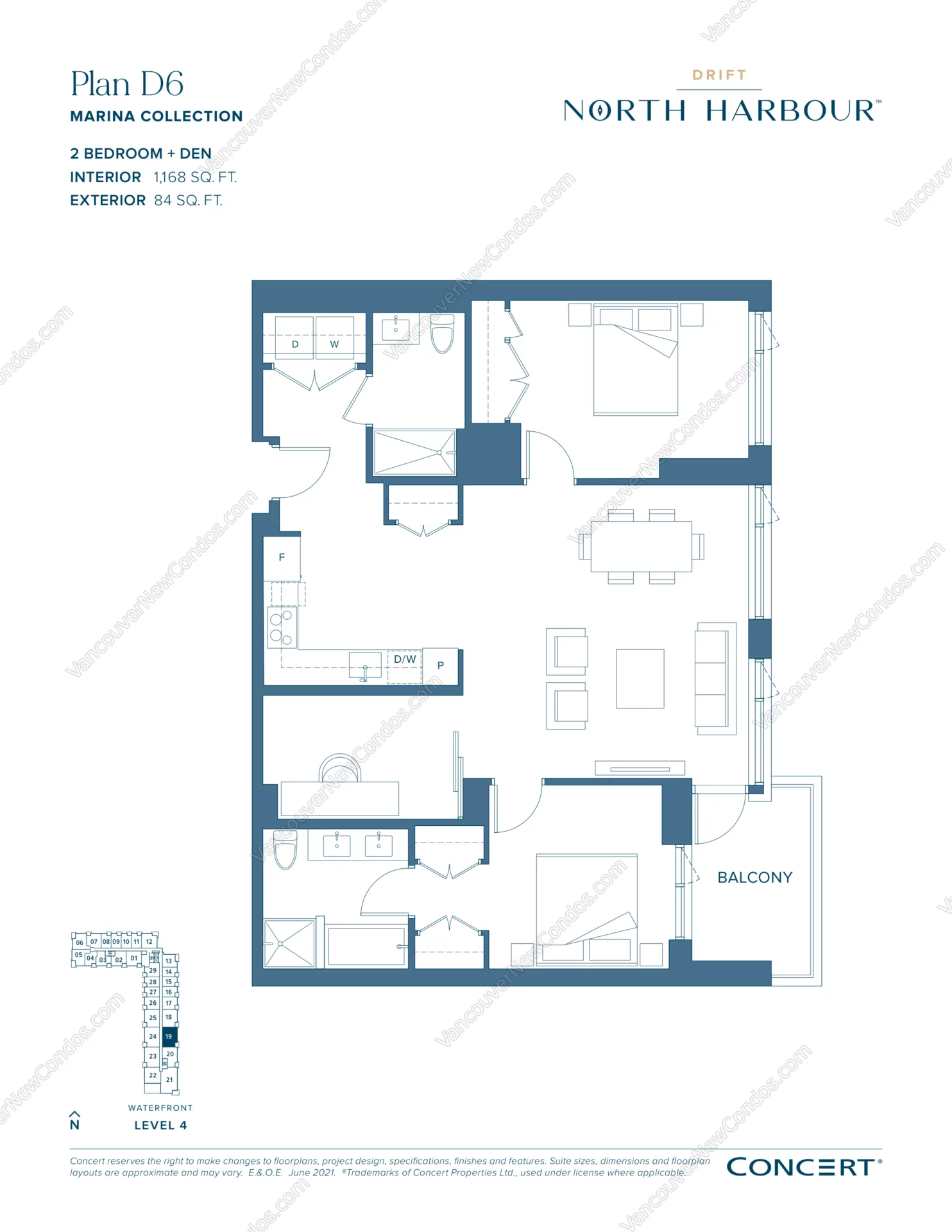 Drift at North Harbour - Plan D6 ( 2 Bedroom + Den )