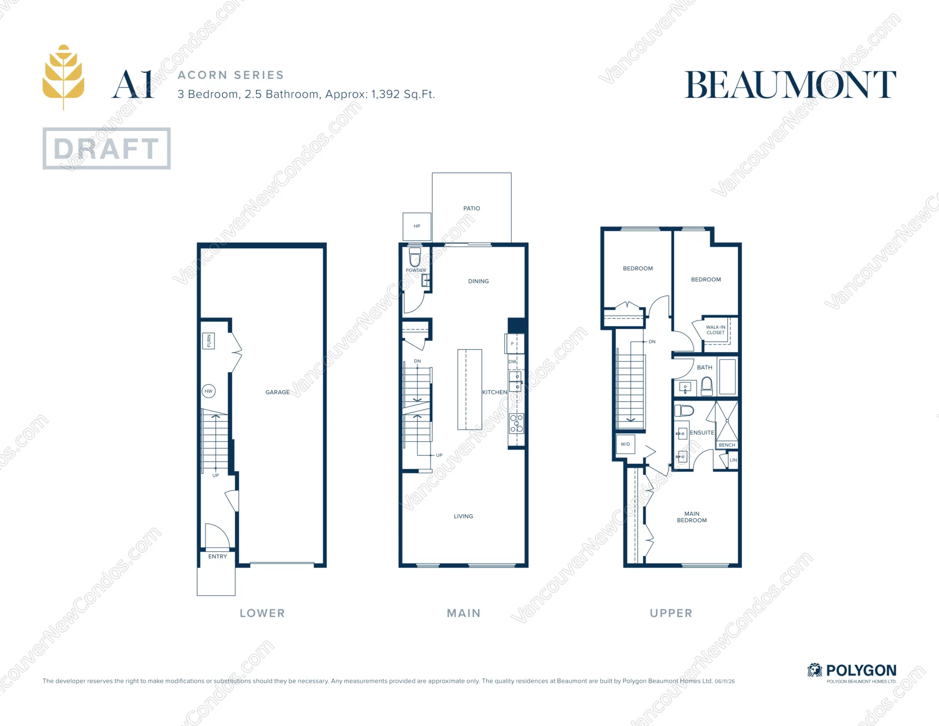 Beaumont by Polygon - Plan A1 ( 3 Bedroom )